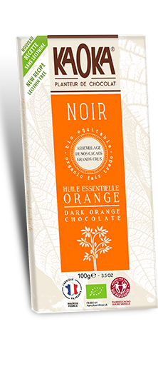 Chocolat noir à l'Orange bio équitable KAOKA